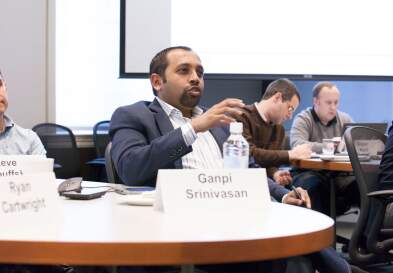 Ganpi Srinivasan talking in group
