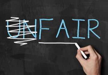 Chalkboard sign that reads fair