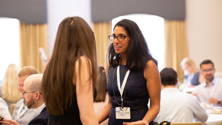 Ashraf Jaffer and student at UNC event