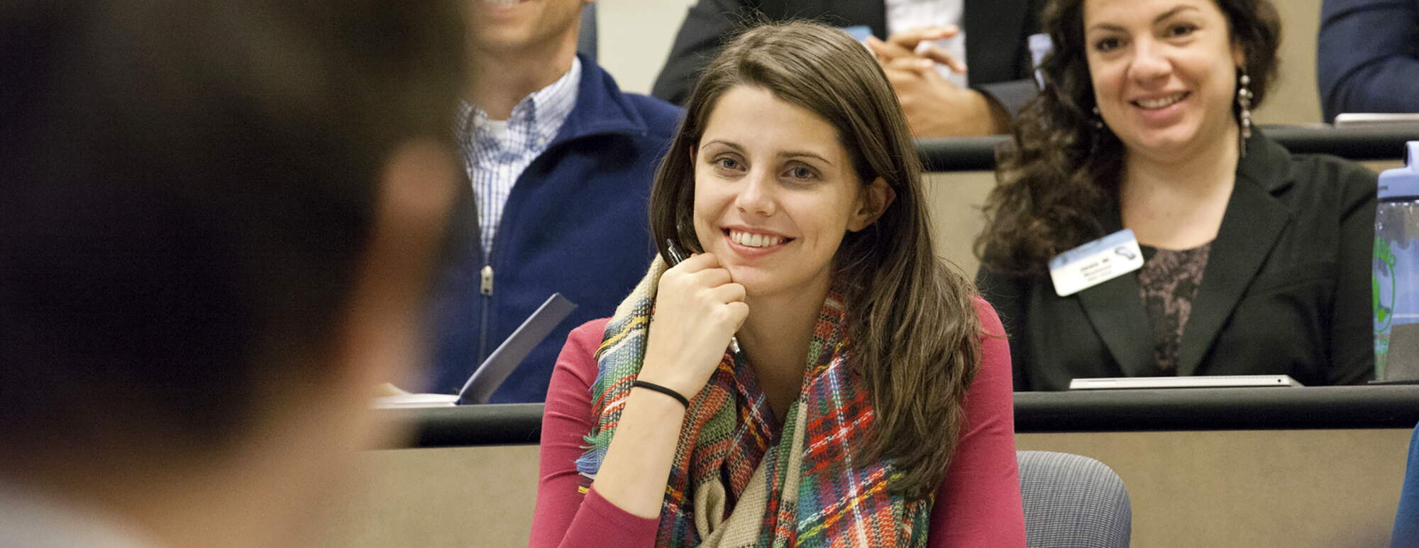 Prospective student attending a class visit