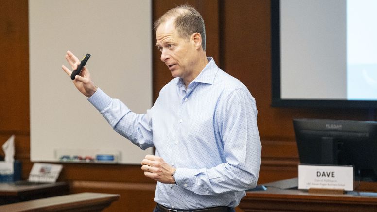 David Hoffman Speaking In Classroom At UNC Kenan-Flagler MBA Summit