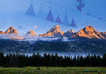 Photo Of Mountains And A Treeline With Math Charts And Symbols
