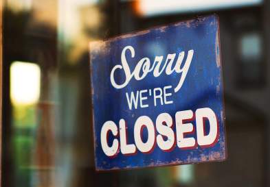 Sorry We're Closed Sign
