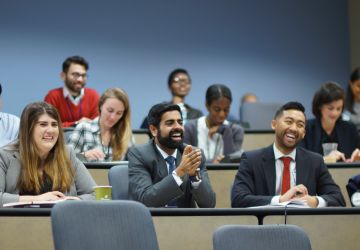 MBA Healthcare Conference Panel in Classroom UNC Kenan-Flagler