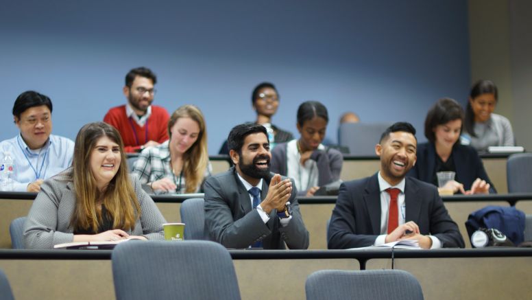 MBA Healthcare Conference Panel in Classroom UNC Kenan-Flagler