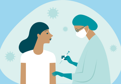 Healthcare Worker Administering Shot to Patient