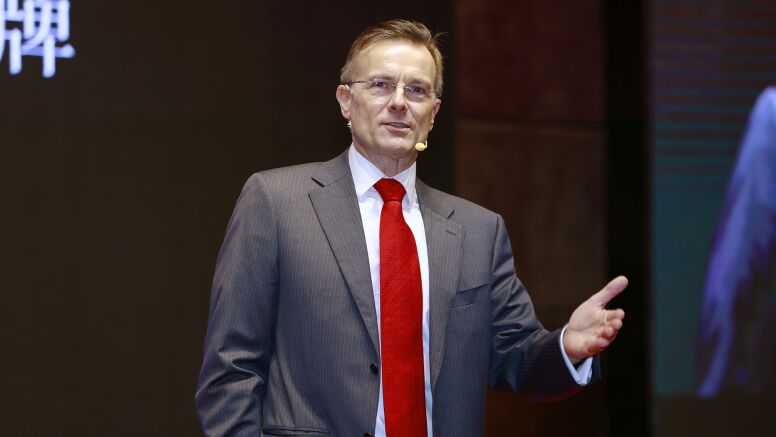 Speaking On Stage JB Steenkamp Of UNC Kenan-Flagler