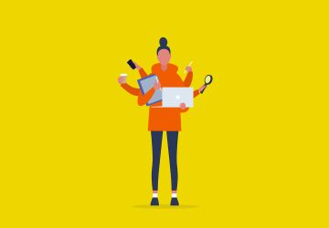 Student Illustration Multitasking