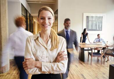 Woman standing in office