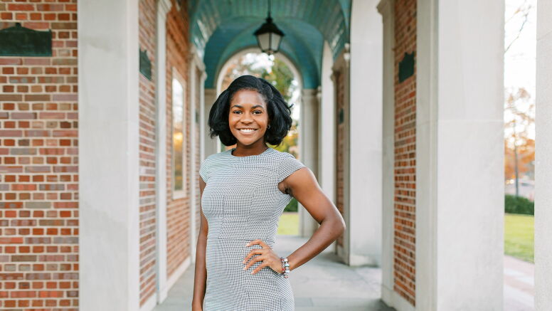 Brianna Pinto of UNC Kenan-Flagler at Bell Tower