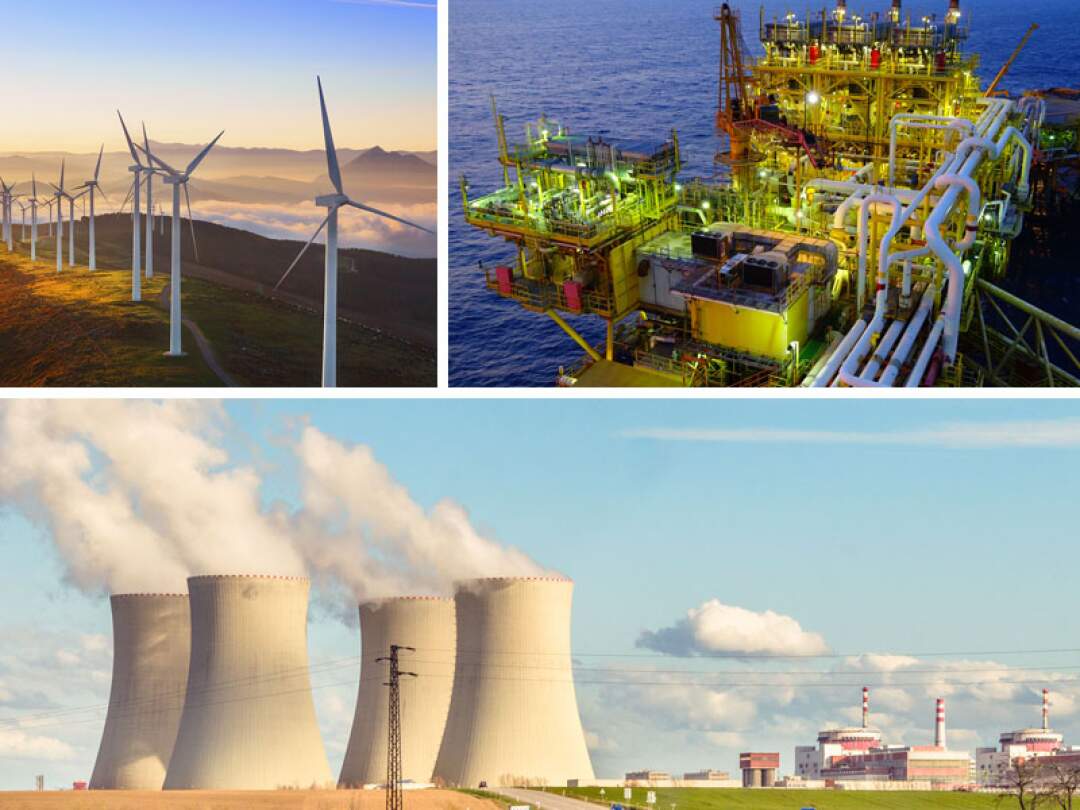 Lights across country