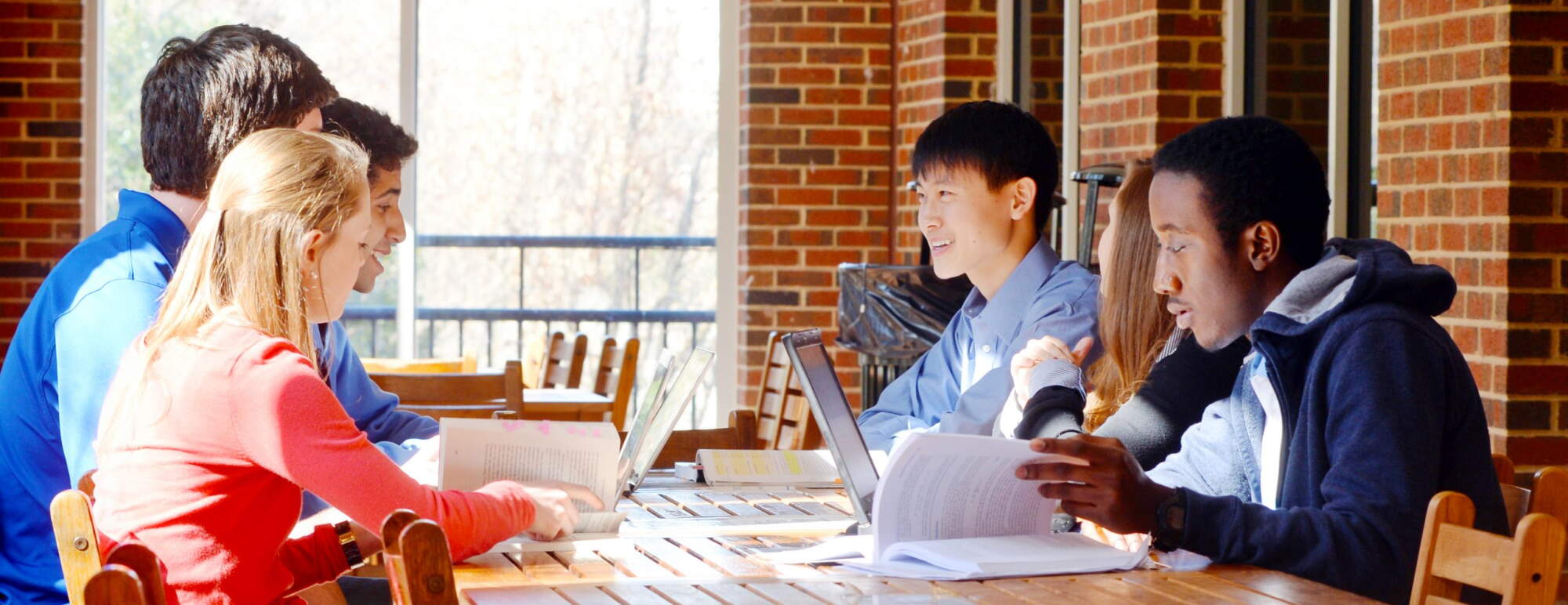 Students at table