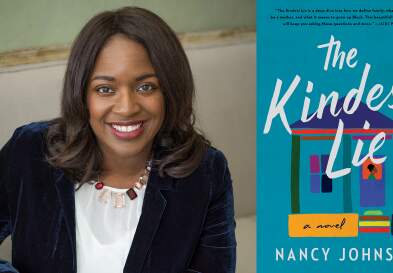 Nancy Johnson and her book, 