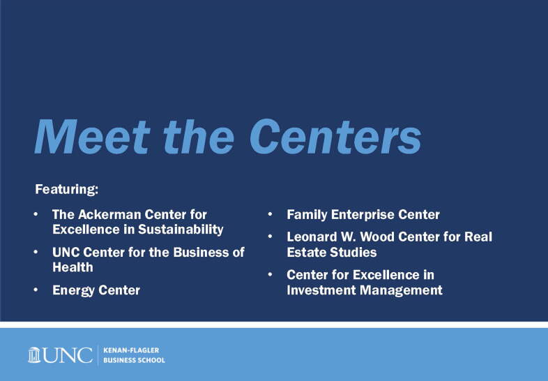 Text only that says Meet the Centers.