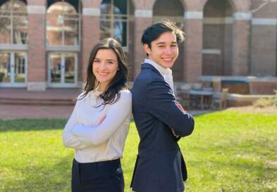 Juniors Emily Wallace and Julian Esquer were selected to lead the Undergraduate Real Estate Club as co-presidents .