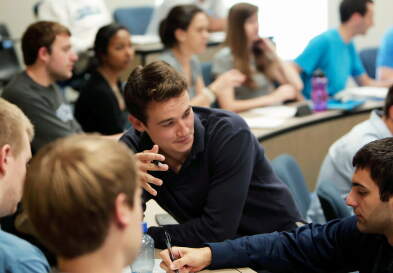 Students engage in McColl classroom.