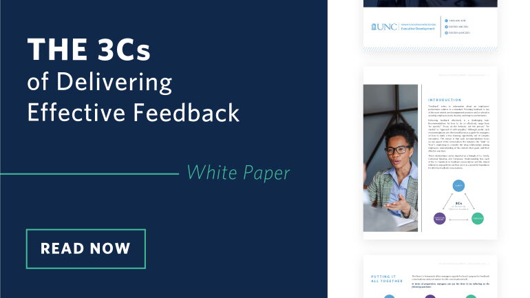 The 3C's of Delivering Feedback