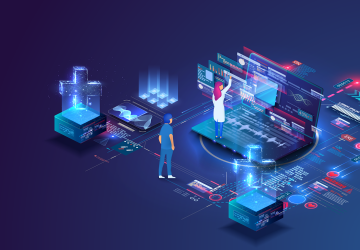 Illustration Of Scientists Reviewing Data