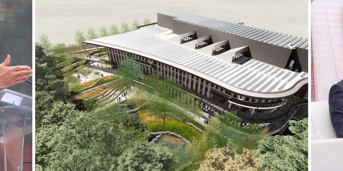 Celebrating groundbreaking for Steven D. Bell Hall