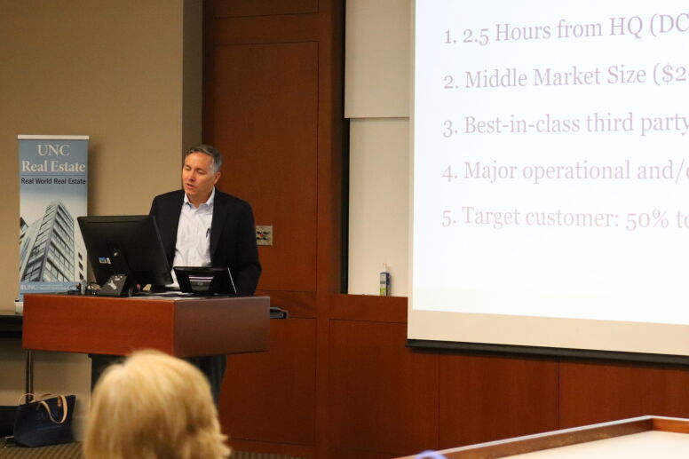 Wade Casstevens presents at Affordable Housing Speaker event.