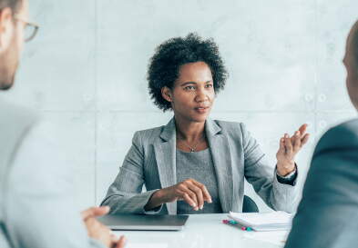 Group of business people having business discussion in the office.