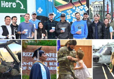 Collage of military students of UNC Kenan-Flagler