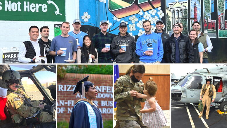 Collage of military students of UNC Kenan-Flagler