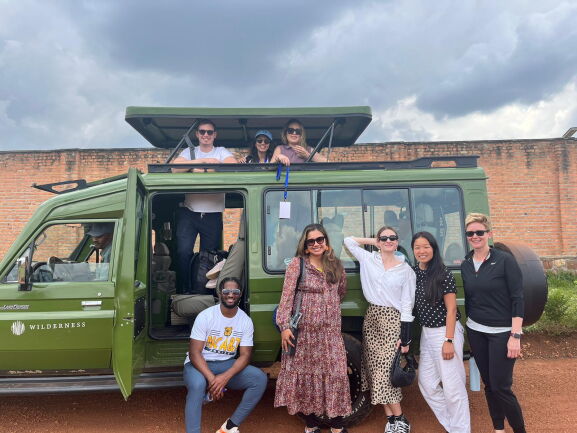 Students and their jeep