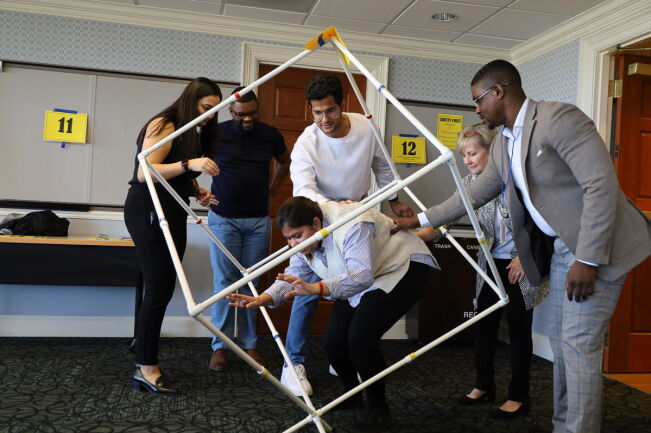 Vetter Dean's Fellows doing Team Building Exercise