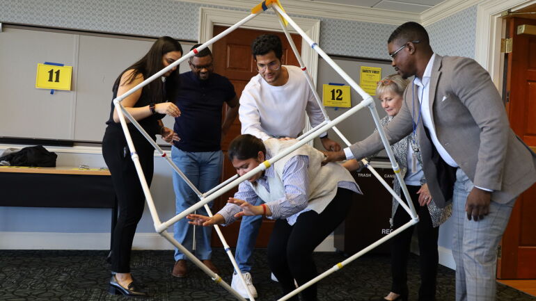 Vetter Dean's Fellows doing Team Building Exercise