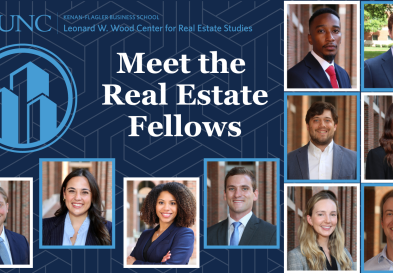 Graphic shows the photos of 6 men and 4 women and says 'Meet the Real Estate Fellows'