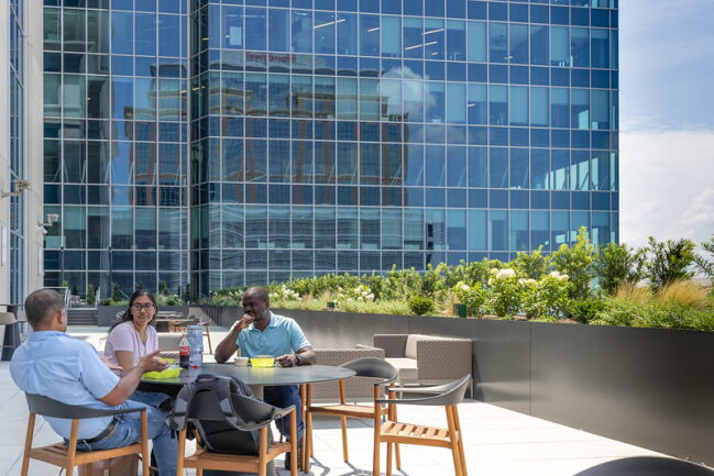 Students on terrace