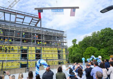 Raising the beam of Steven D. Bell Hall