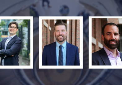 Aidan McConnell, Tim Burke, and Marc Bertucci's headshots