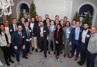 Students celebrating at competition