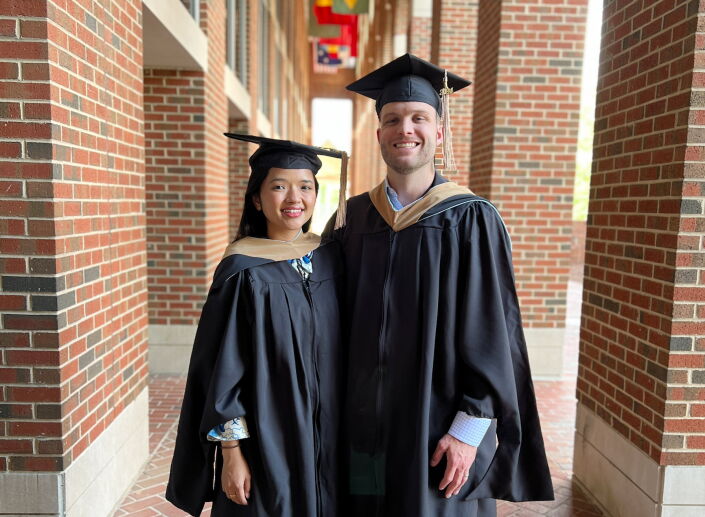 Connor Cooke (BSBA ’18, MBA ’24) and Farisha Ishak (MBA ’24)
