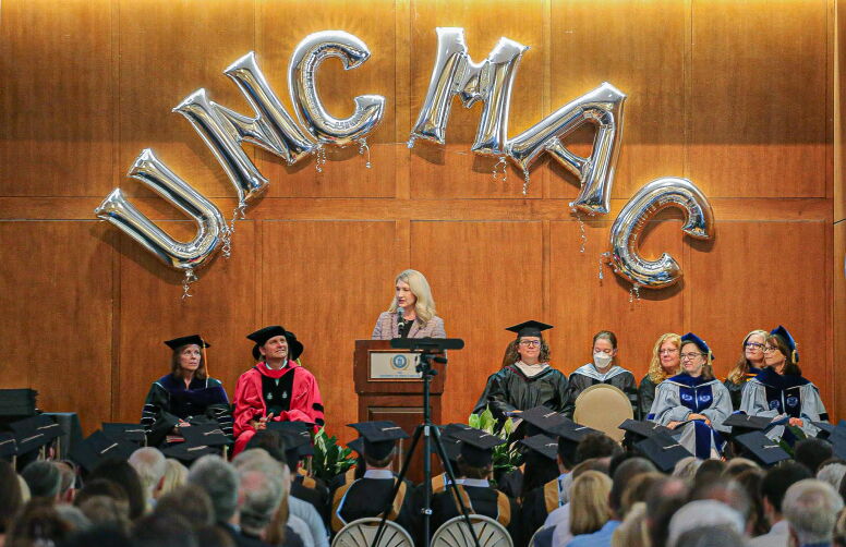 Hillary Salo (BSBA ’02, MAC ’03), vice chair of the Financial Accounting Standards Board, shares leadership advice with the Master of Accounting Program Class of 2025.