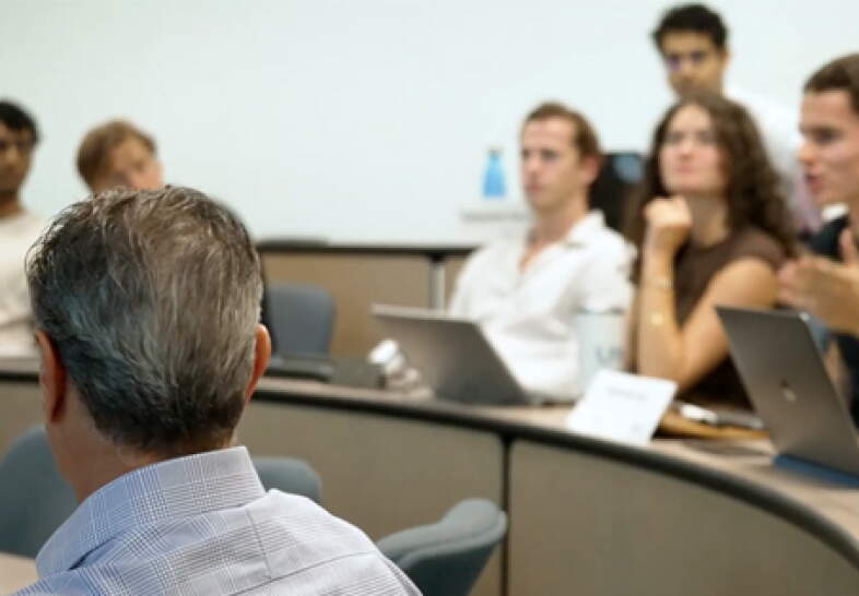 Markus Saba and classroom