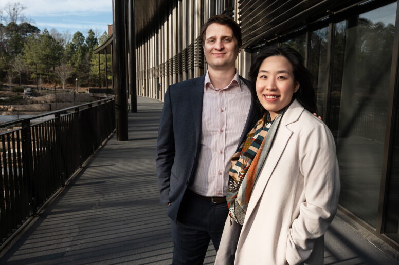 Stephen and Chloe Glaeser. (Jon Gardiner/UNC-Chapel Hill)