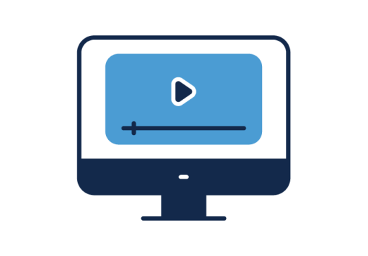 Icon of a video on a screen