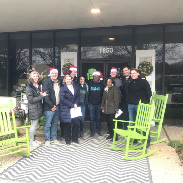 Part of the One Better Ventures team with their spouses at one of their client’s giving events