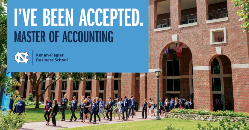Social media graphic for the Master of Accounting program
