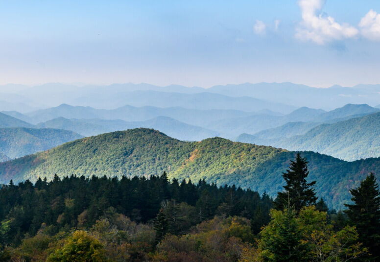 Autumn in the Appalachian Mountains Viewed Along the Blue Ridge Parkway