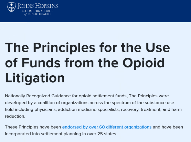 Screenshot from Johns Hopkins