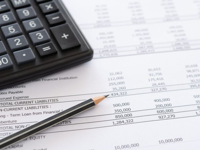 spreadsheet, calculator, pencil